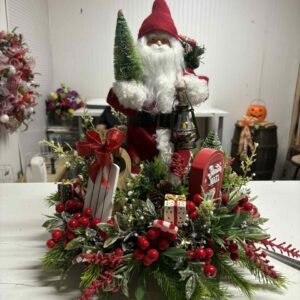 Santa lighted centerpiece
